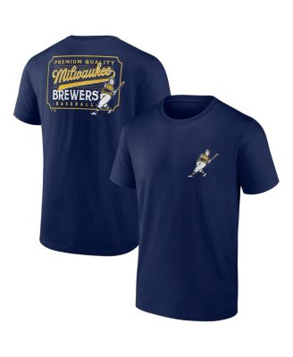 Women's Fanatics Branded Navy Milwaukee Brewers Logo Fitted T-Shirt