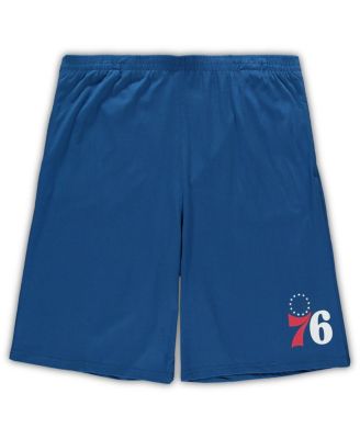 Men's Red, Royal Philadelphia 76ers Big and Tall T-shirt and Shorts Sleep Set