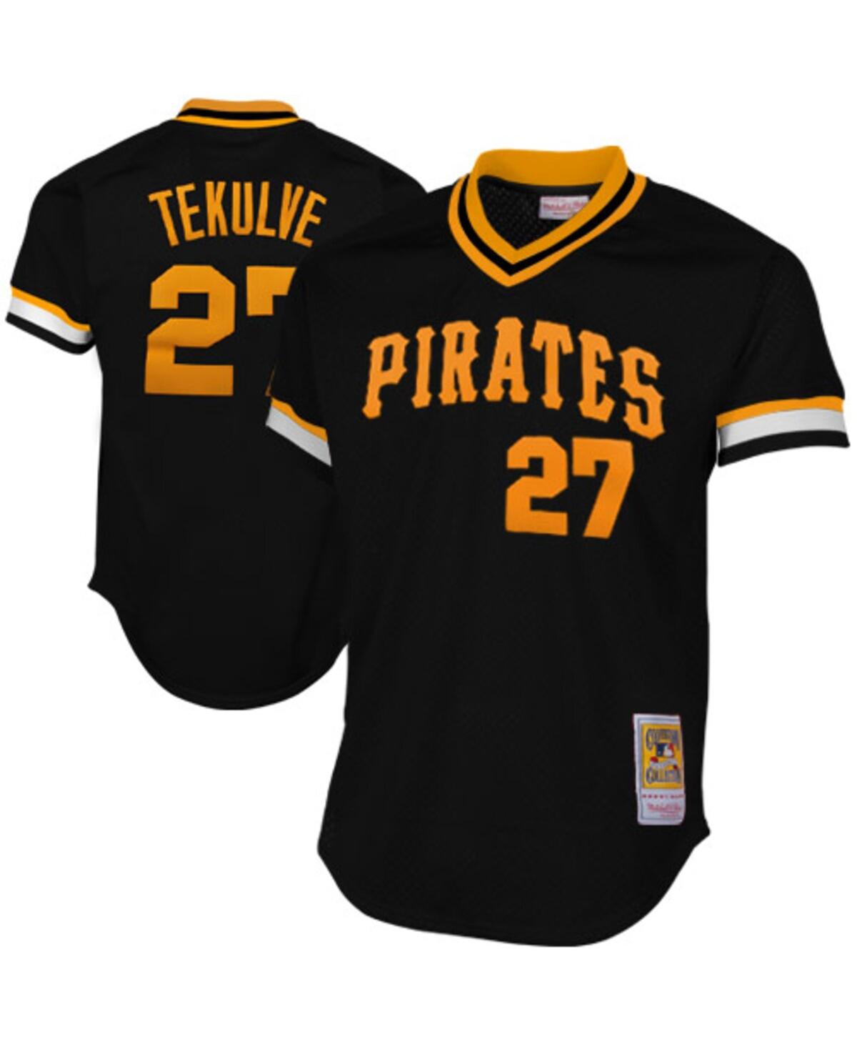 Men's Mitchell & Ness Pittsburgh Pirates Kent Tekulve 1982 Cooperstown Collection Authentic Practice Jersey -- Black