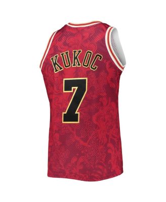 Men's Mitchell & Ness Toni Kukoc Red Chicago Bulls Hardwood