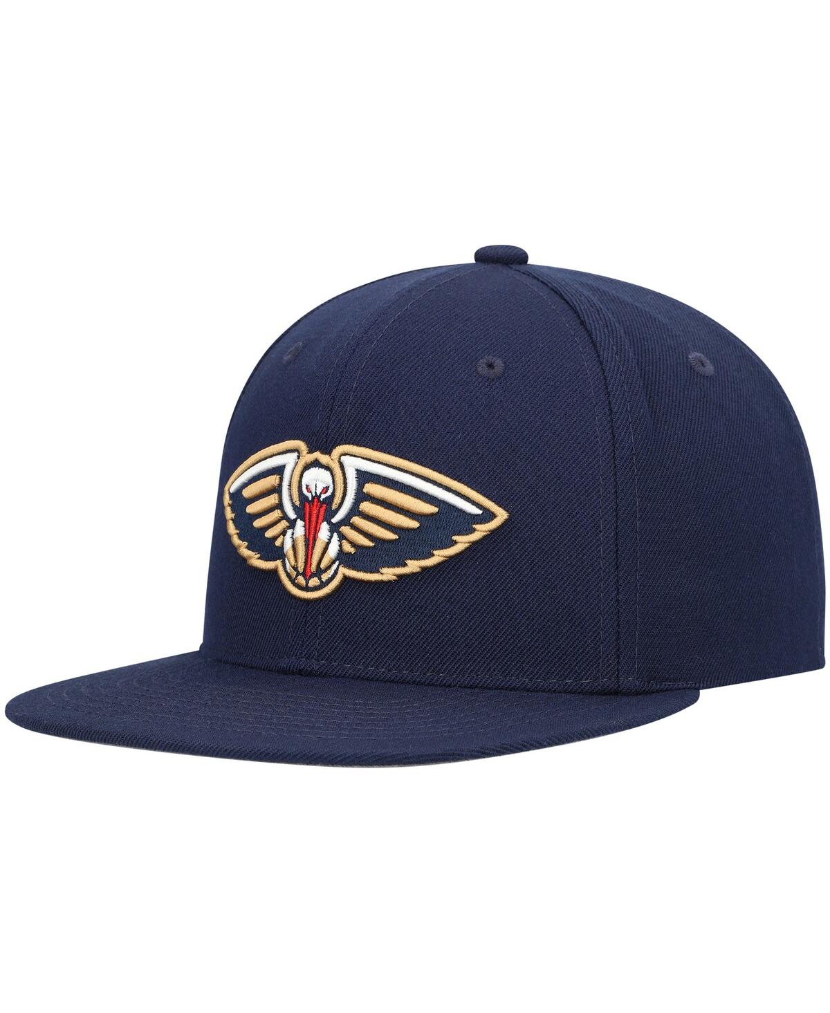 Mitchell & Ness Men's  Navy New Orleans Pelicans Ground 2.0 Snapback Hat In Navy
