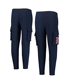 Youth Boys Navy Boston Red Sox Players Anthem Fleece Cargo Pants