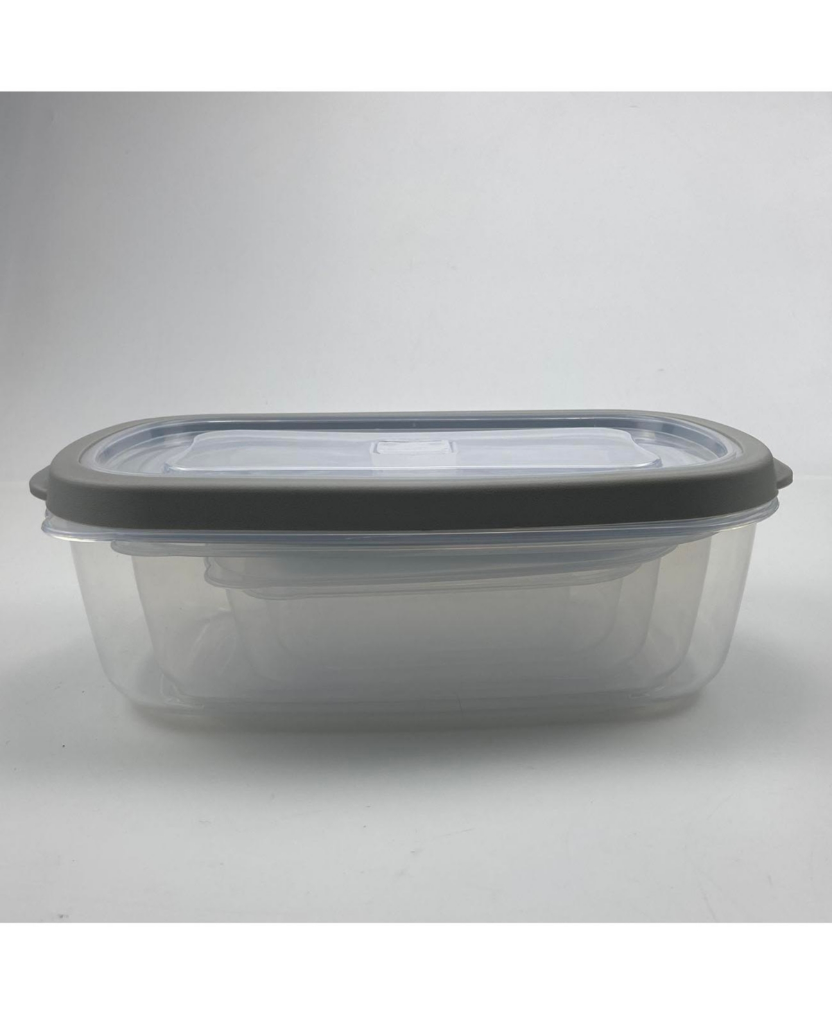 Art & Cook 10 Piece Rectangle Plastic Food Storage Container With Vented Lid Set In Gray