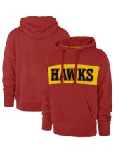 Men's New Era Heathered Gray Atlanta Hawks Wordmark Pullover Hoodie