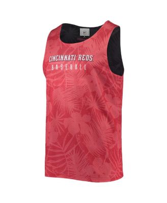 Men's Red Cincinnati Reds Floral Reversible Mesh Tank Top
