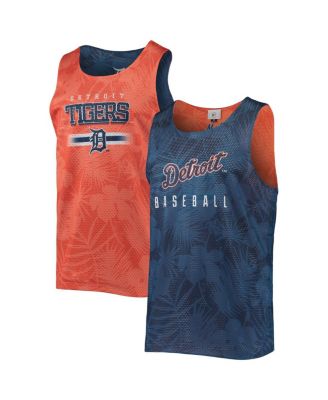 Men's Navy Detroit Tigers Floral Reversible Mesh Tank Top