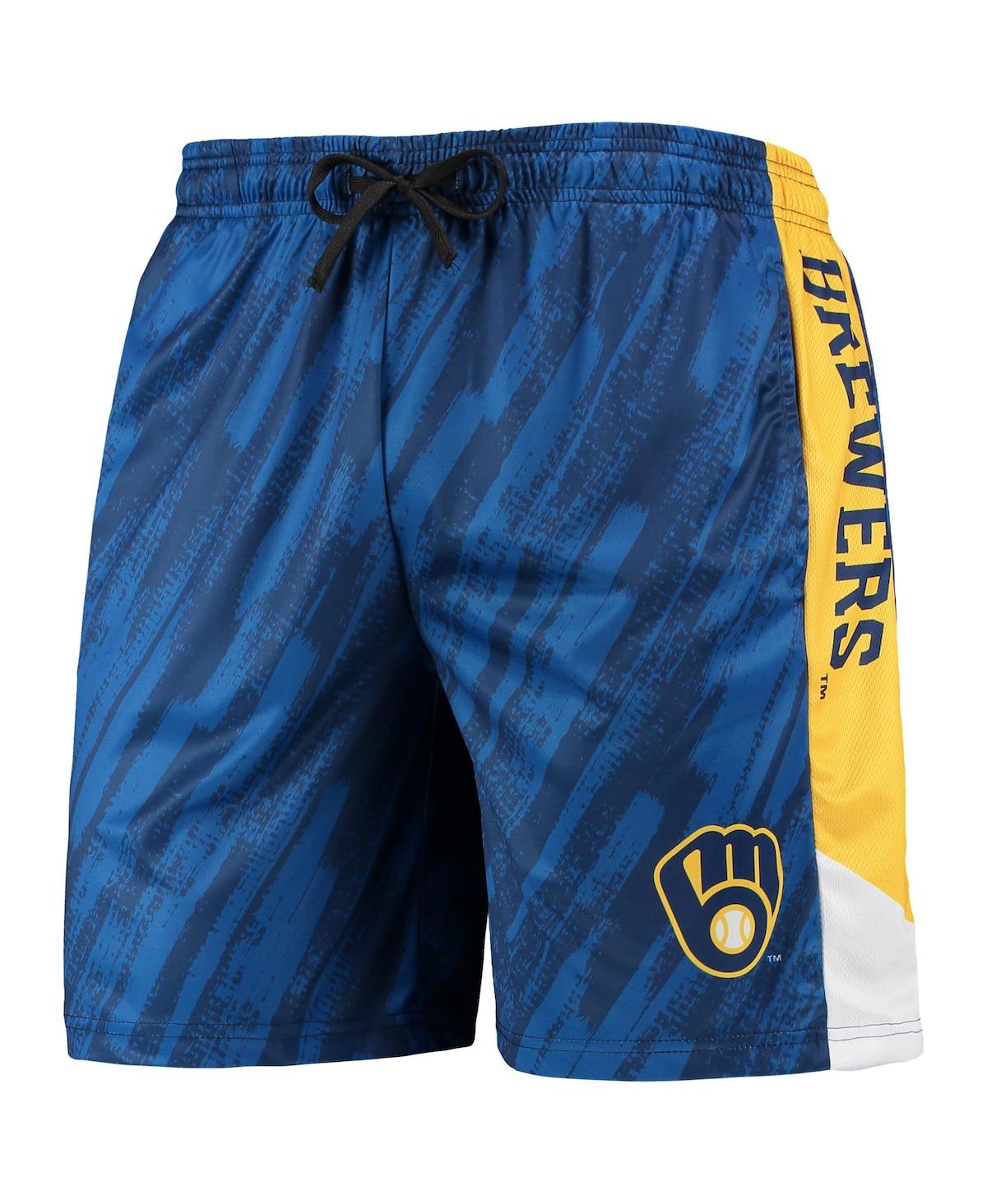 Shop Foco Men's  Navy Milwaukee Brewers Static Shorts