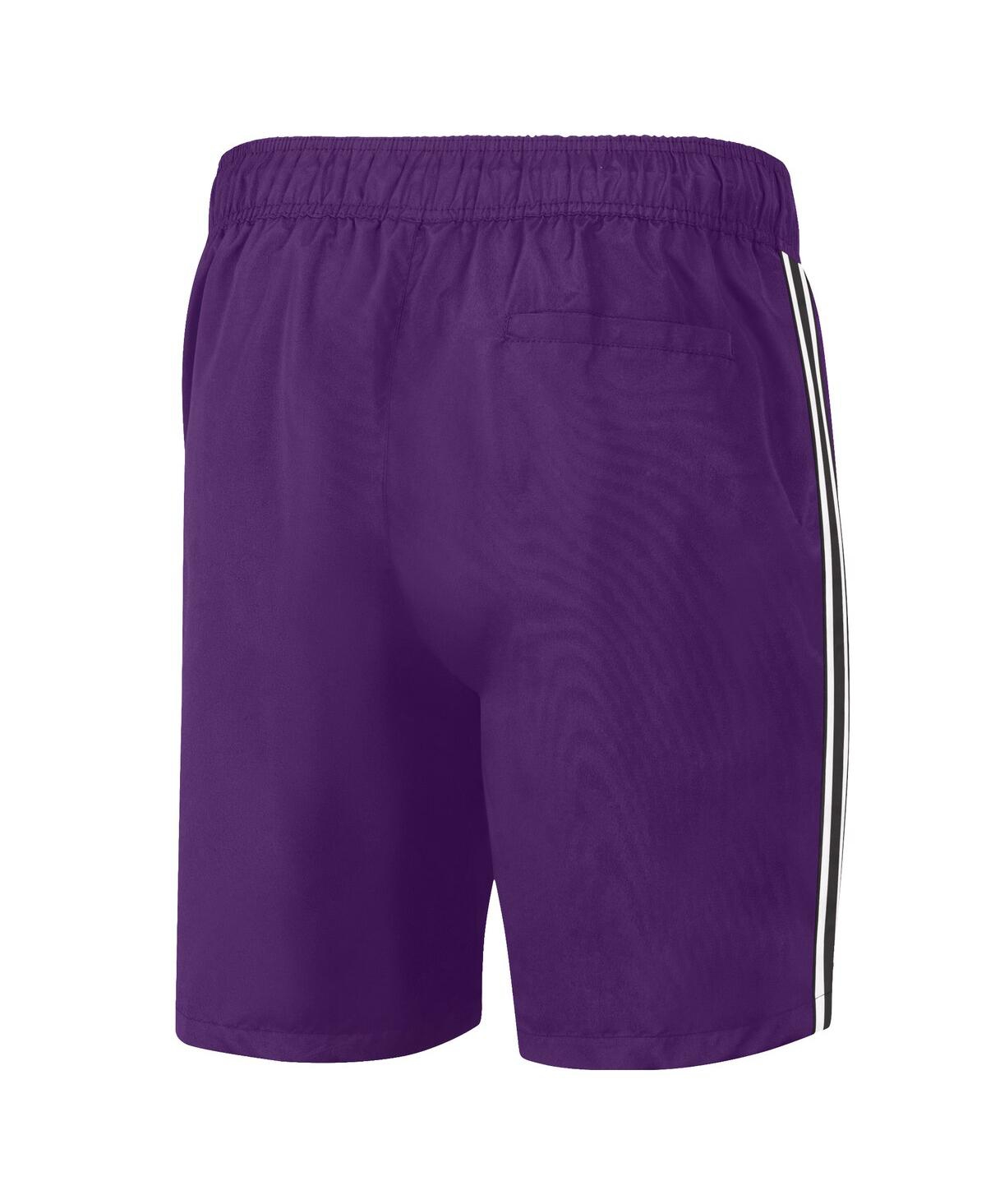Shop G-iii Sports By Carl Banks Men's  Purple, Black Sacramento Kings Sand Beach Volley Swim Shorts In Purple,black