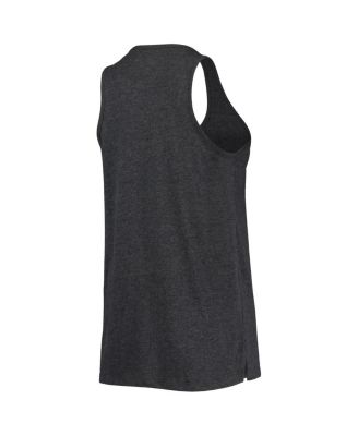 Women's Heather Black Brooklyn Nets Scoop-Neck Racerback Tank Top