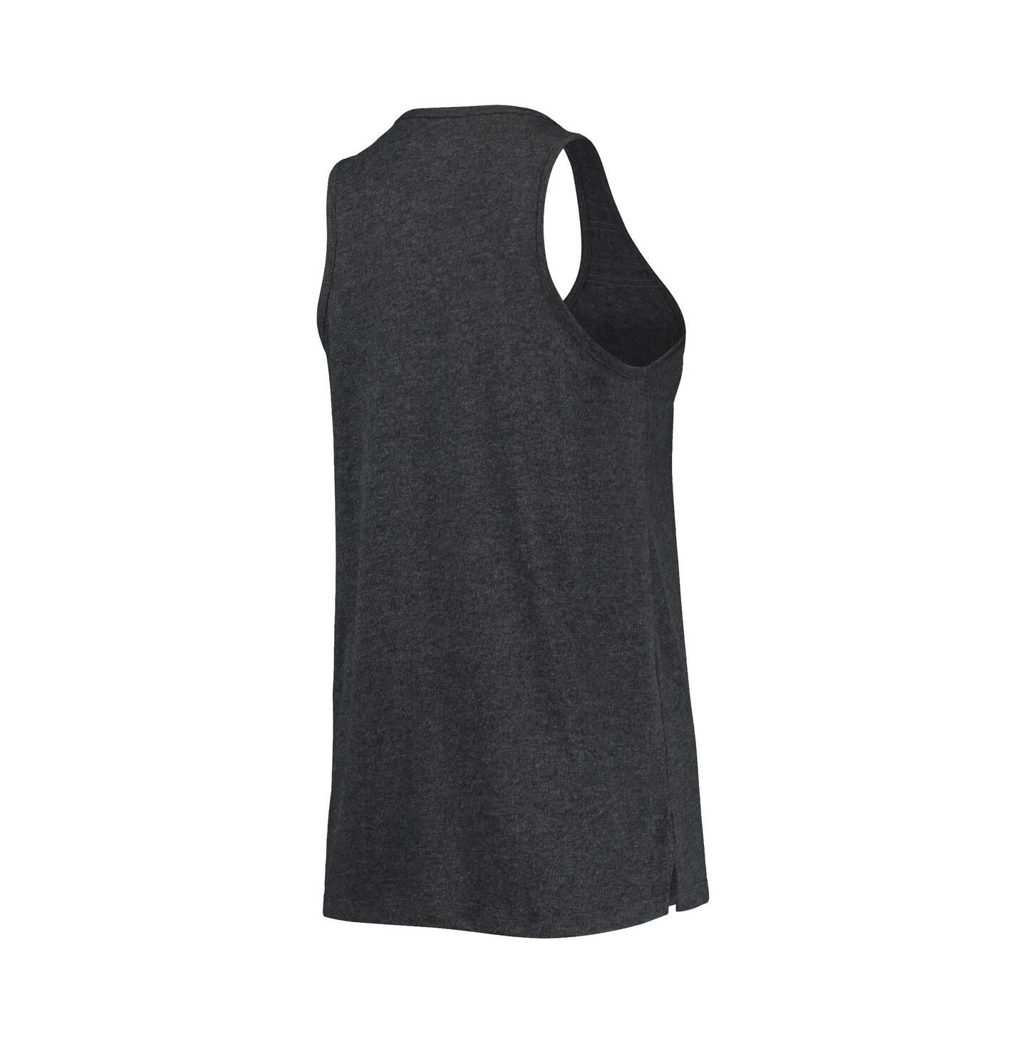 Женский топ New Era Heather Black Brooklyn Nets Scoop-Neck Racerback — фото 4
