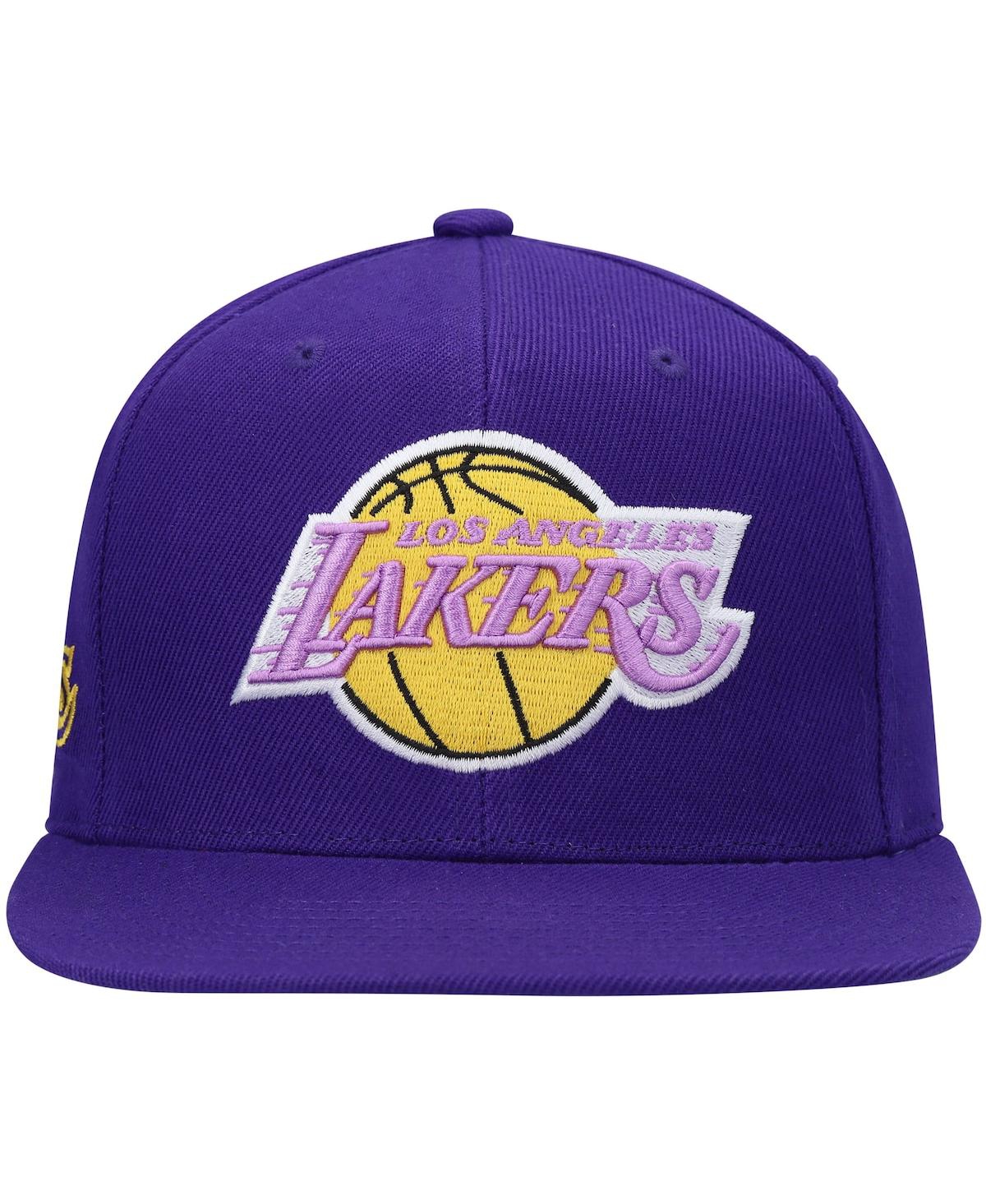 Mitchell & Ness Men's  Purple Los Angeles Lakers Hardwood Classics Snapback Hat In Purple