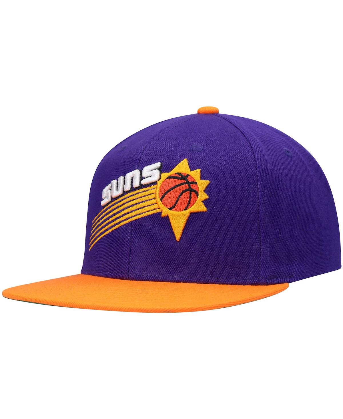 Mitchell & Ness Men's  Purple And Orange Phoenix Suns Hardwood Classics Snapback Hat In Purple,orange