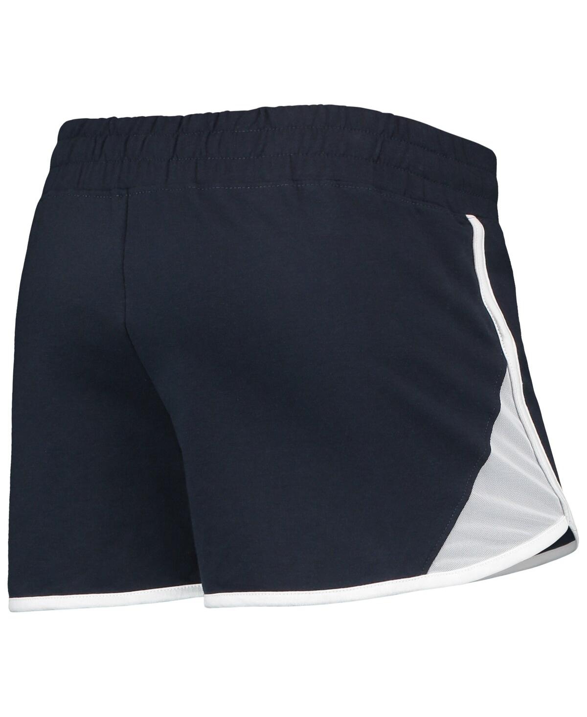 NEW ERA WOMEN'S NEW ERA NAVY WASHINGTON NATIONALS STRETCH FRENCH TERRY SHORTS 