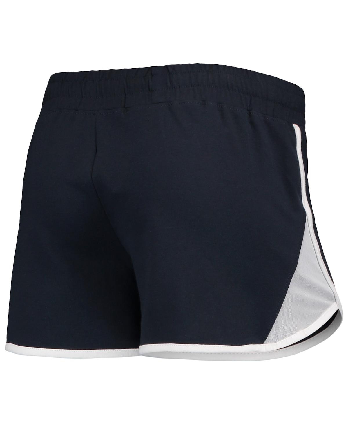 NEW ERA WOMEN'S NEW ERA NAVY LOS ANGELES ANGELS STRETCH FRENCH TERRY SHORTS 