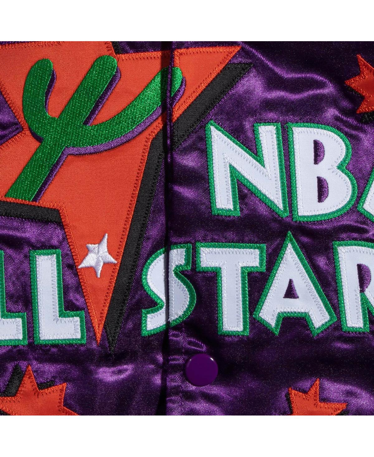 Mitchell & Ness Men's  Purple Big And Tall 1995 Nba All-star Game Hardwood Classics Satin Full-snap J In Purple