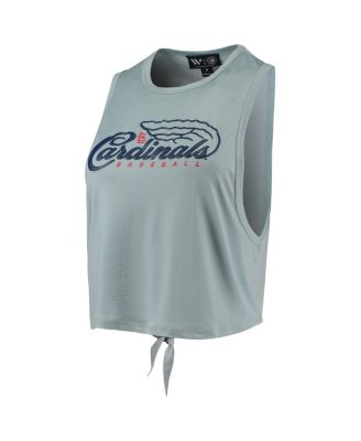 Women's Light Blue St. Louis Cardinals Open Back Twist-Tie Tank Top