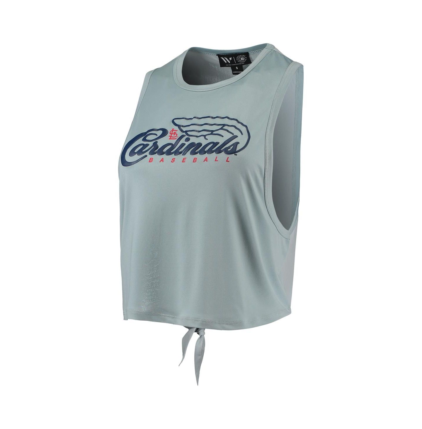 Женский топ The Wild Collective Light Blue St. Louis Cardinals Open Back Twist-Tie — фото 3