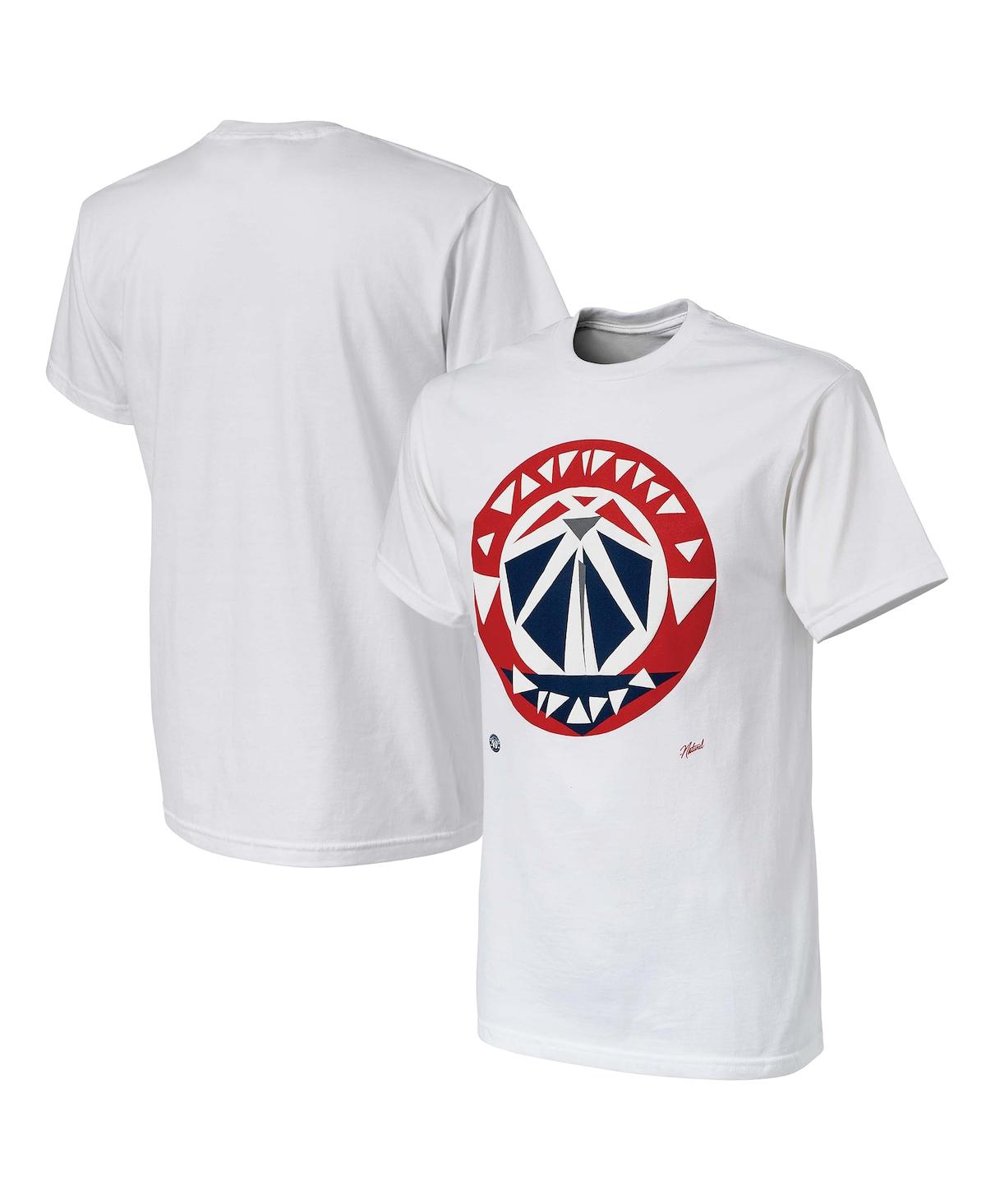 Nba Exclusive Collection Men's Nba X Naturel White Washington Wizards No Caller Id T-shirt