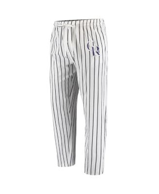 Men's White Colorado Rockies Vigor Pinstripe Pants