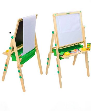 Crayola Deluxe Kids Wooden Art Easel & Supplies for Kids, Ages 3, 4, 5