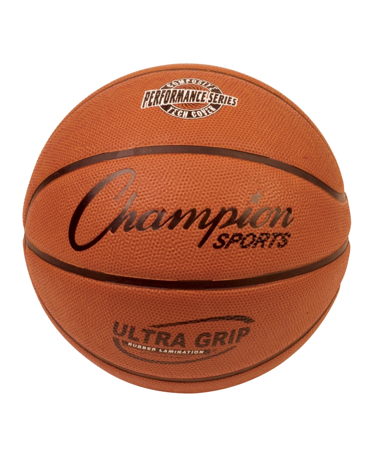 Champion Sports Ultra Grip Rubber Basketball With Bladder In Orange
