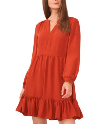 Vince Camuto - Women's Ruched Flounce Dress