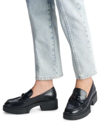 COACH ブラックレザー ローファー
