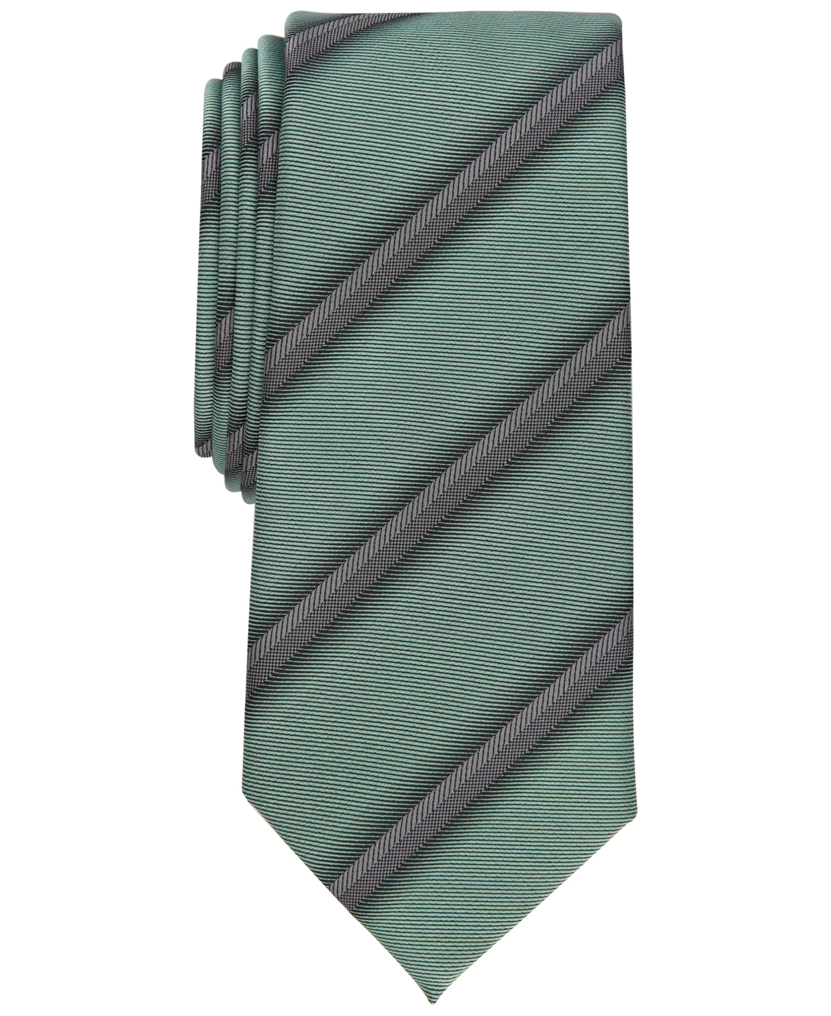 Men's Desmet Striped Slim Tie, Created for Macy's - Mint