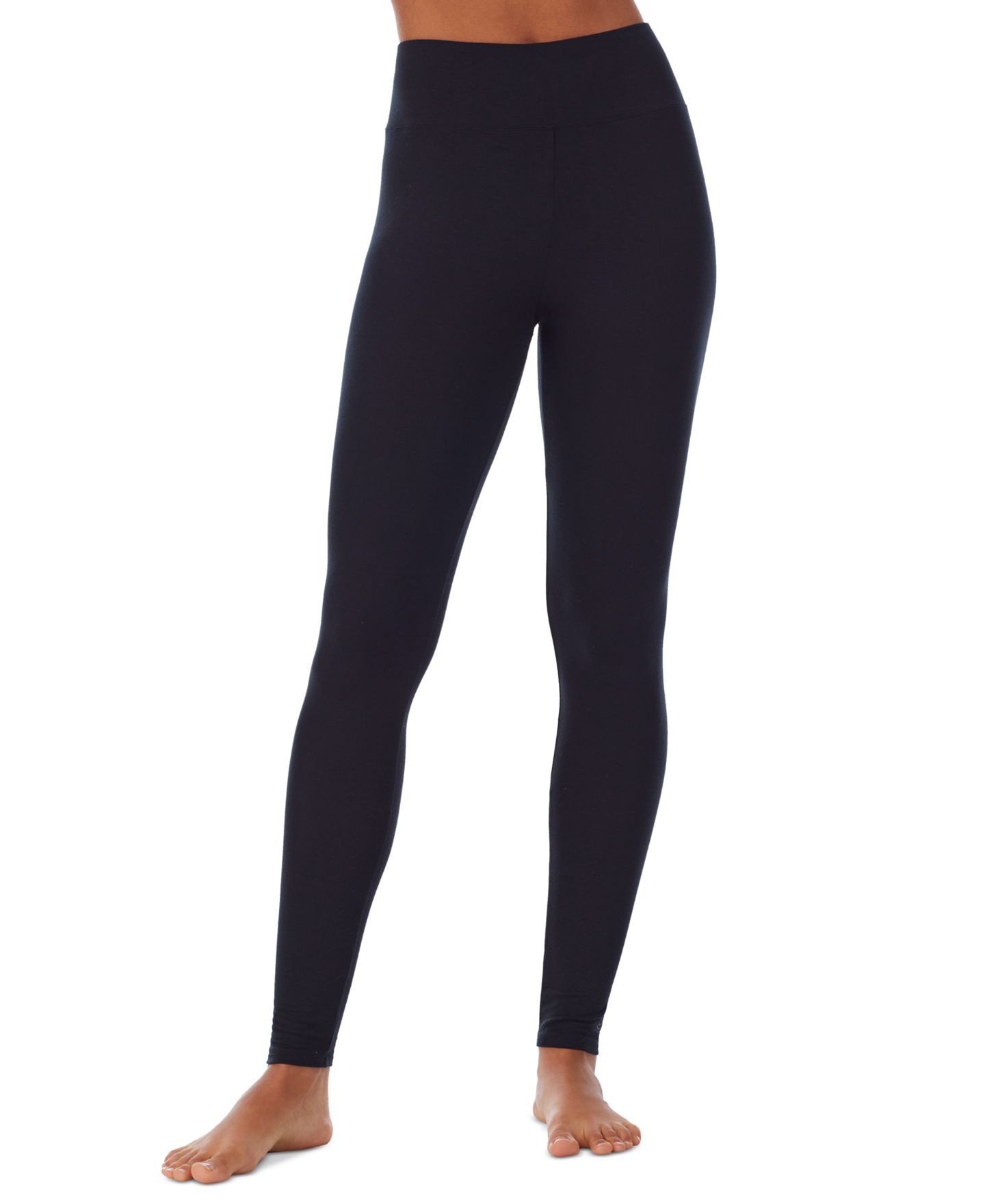 Женские леггинсы Cuddl Duds Softwear with Stretch High-Waist, цвет: Чёрный — фото 4