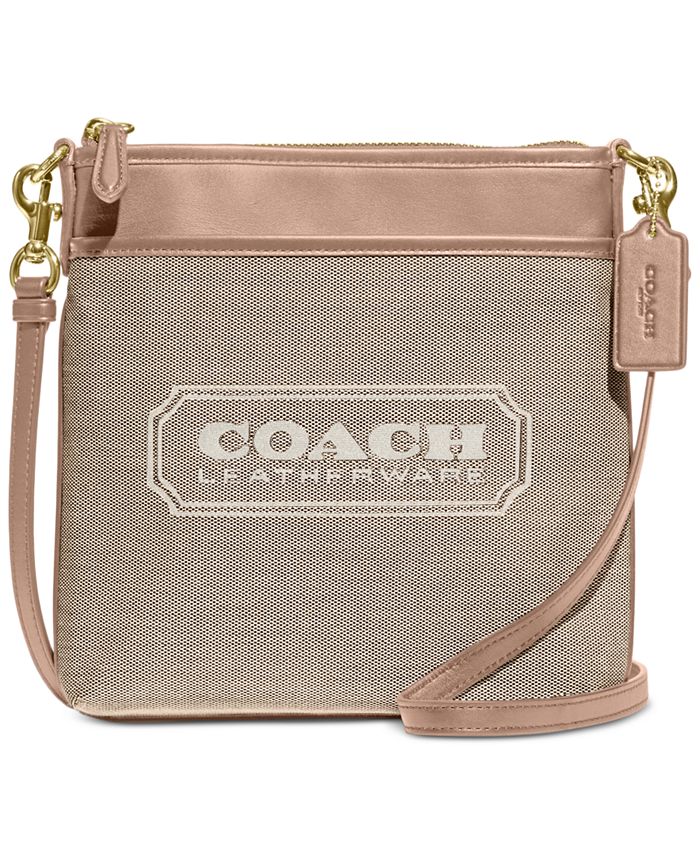 COACH Badge Jacquard Kitt Crossbody - Macy's Exclusive & Reviews - Handbags  & Accessories - Macy's