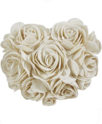 Felt Heart Design Decorative Pillow, 13" x 13"