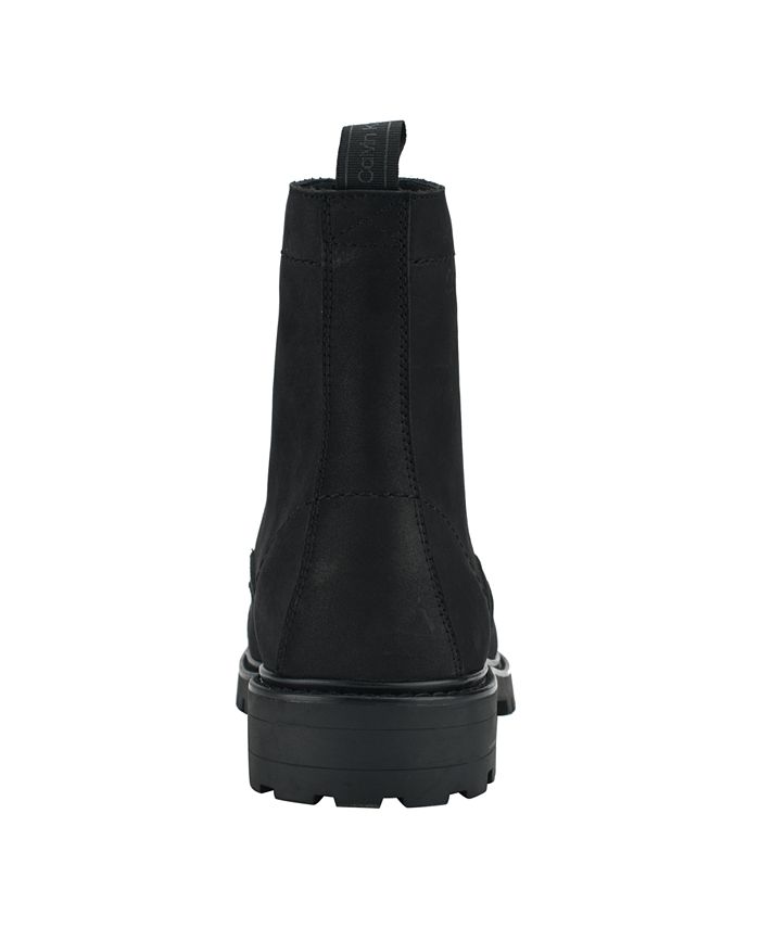 Calvin Klein Men s Lorenzo Lace Up Boots with a Leather Upper Macy s