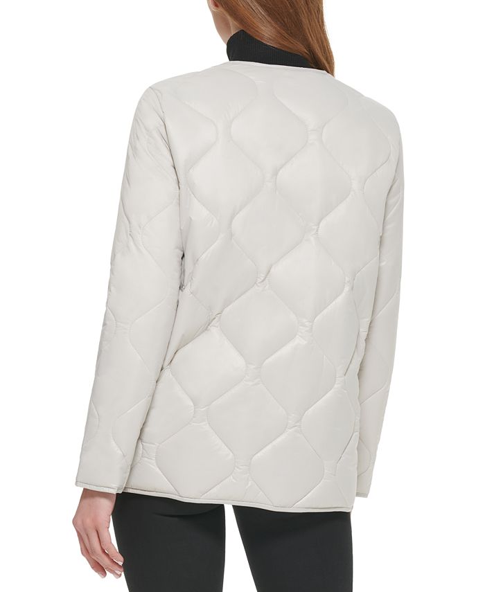 Calvin Klein Women's Collarless Onion Quilted Coat & Reviews Coats