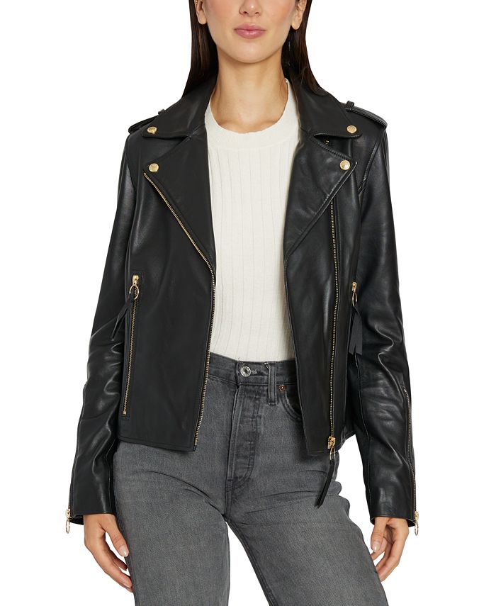 Sam Edelman Women's Leather Moto Jacket & Reviews - Coats & Jackets ...
