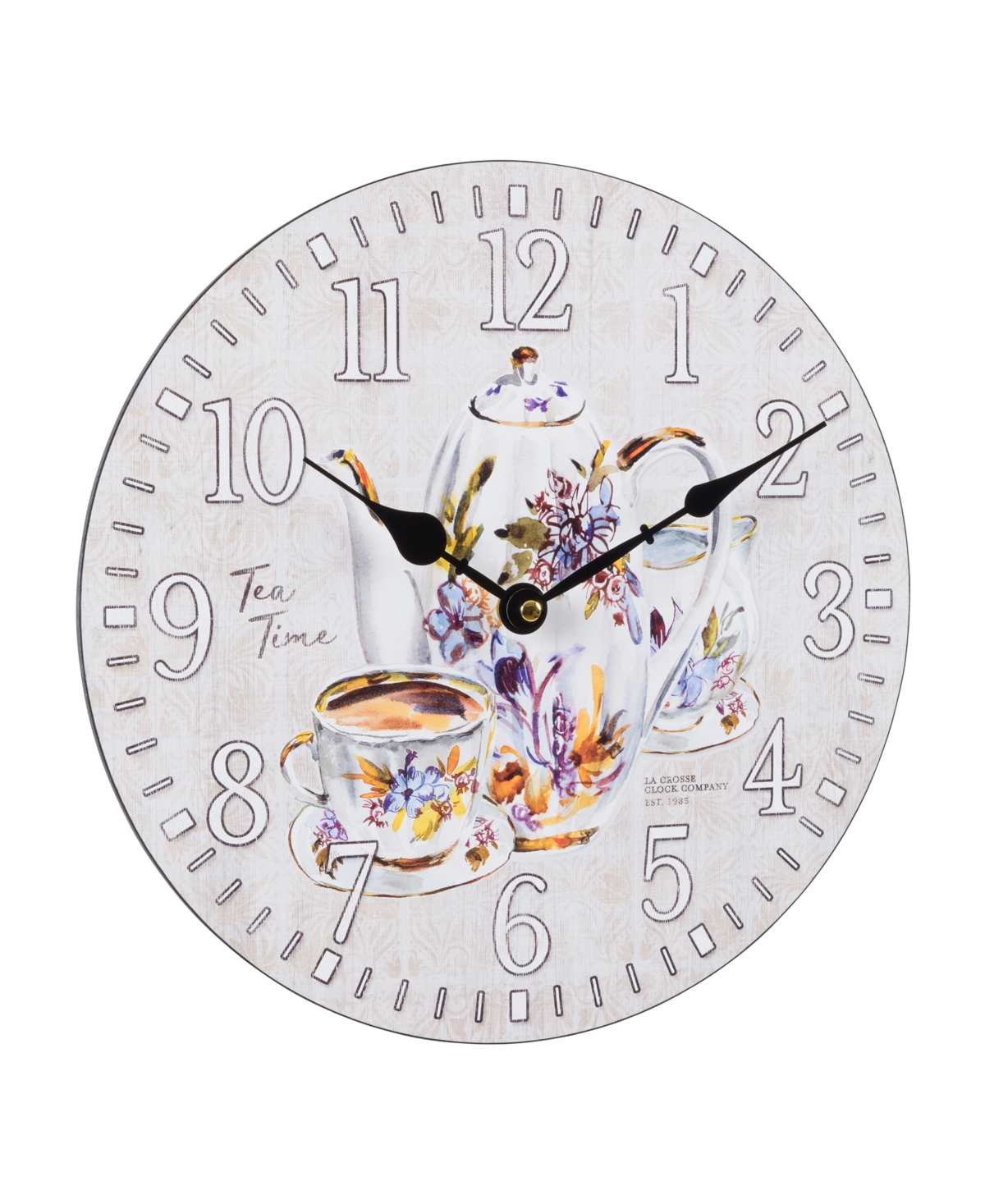 Shop La Crosse Technology Clock 404-2631t-int 12" Tea Time Quartz Wall Clock In Multi