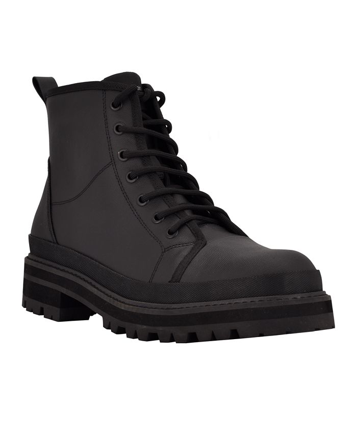 Calvin Klein Men's Bsboot Lace Up Lug Sole Ankle Boots with a Round Toe &  Reviews - All Men's Shoes - Men - Macy's