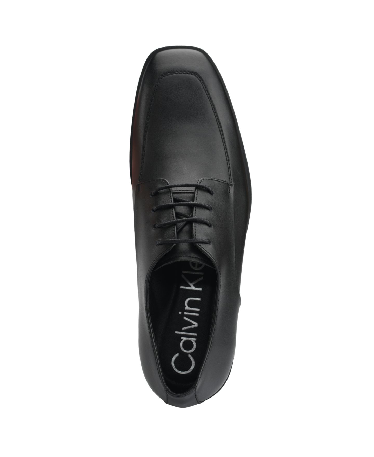 Calvin Klein Men's Malley Lace-Up Dress Oxford, цвет: Чёрный кожаный — фото 4