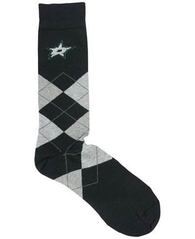 For Bare Feet Dallas Stars Argyle Dress Socks