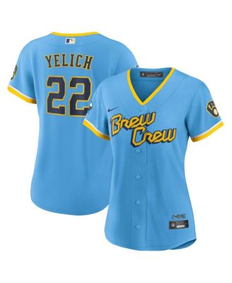 Women's Christian Yelich Powder Blue Milwaukee Brewers City Connect Replica Player Jersey