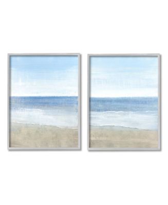 Stupell Industries Coastal Seafoam Beach Waves Soft Tide Landscape Art ...