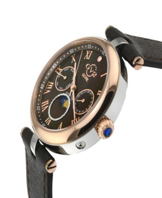 Women's Florence Swiss Quartz Italian Brown Leather Strap Watch 36mm