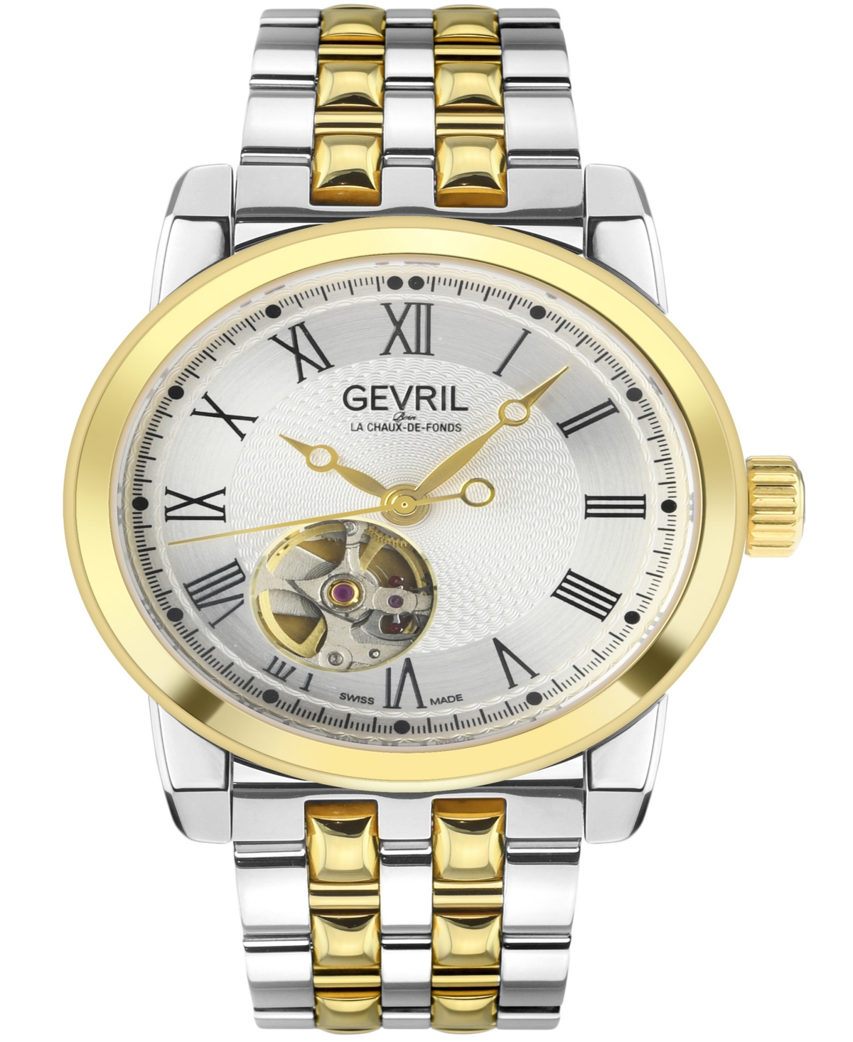 Gevril Men's Madison Swiss Automatic Two-Tone Stainless Steel Bracelet Watch 39mm