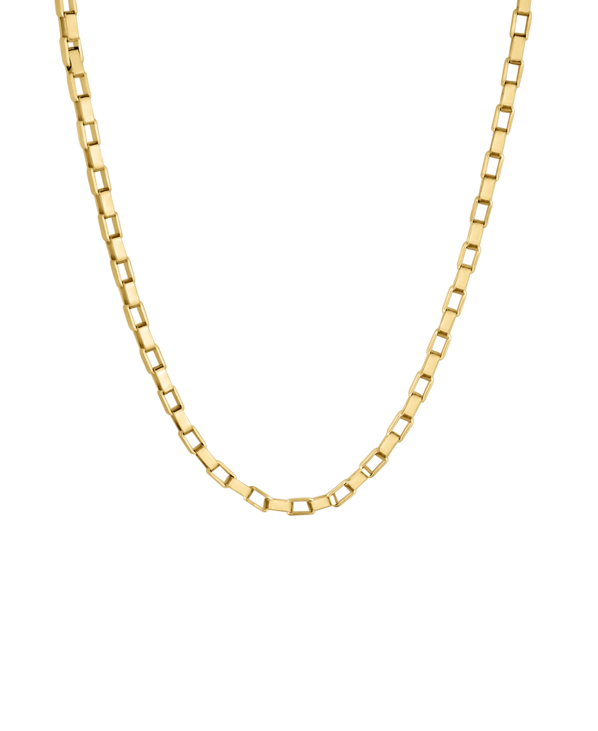And Now This Thick Rectangular Link Chain Necklace In Gold Plated