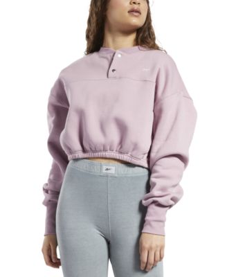 Reebok - Women's Classic Fleece Banded-Hem Crewneck Sweatshirt