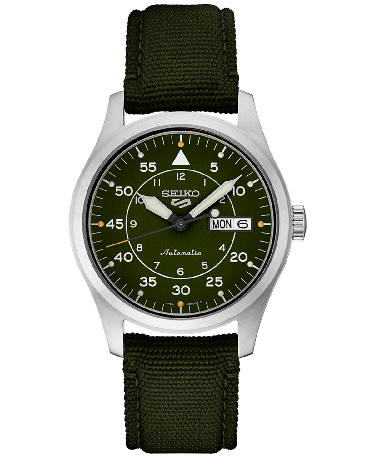 Men's Automatic 5 Sports Green Nylon Strap Watch 39mm - Green