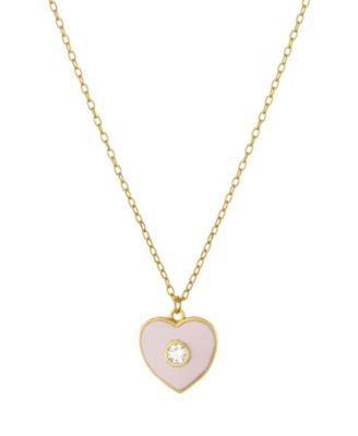 14K GOLD 3/4 CT CLEAR outlets CZ HEART PENDANT