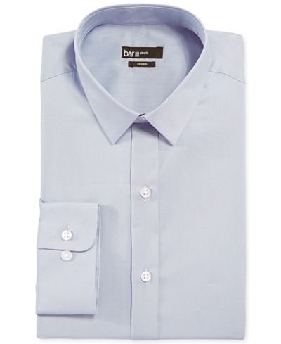 Bar III Slim-Fit Dusty Blue Solid Dress Shirt - Dress Shirts - Men - Macy's