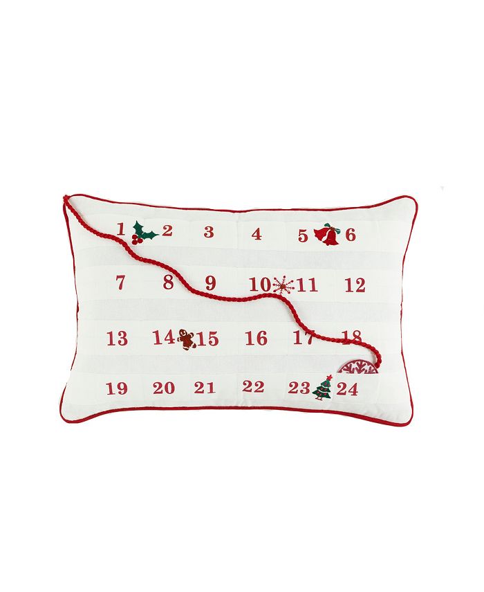 The Mountain Home Collection Christmas Calender Decorative Pillow 13