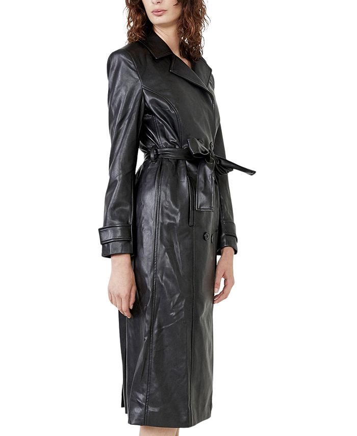 Bardot Women's Faux-Leather Trench Coat - Macy's
