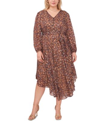 Vince Camuto - Plus Size Metallic Printed Maxi Dress